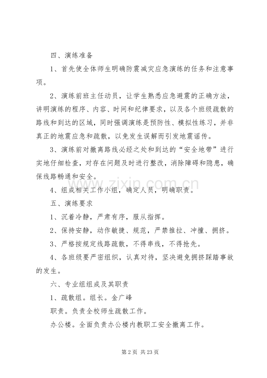 防震减灾应急活动实施方案.docx_第2页