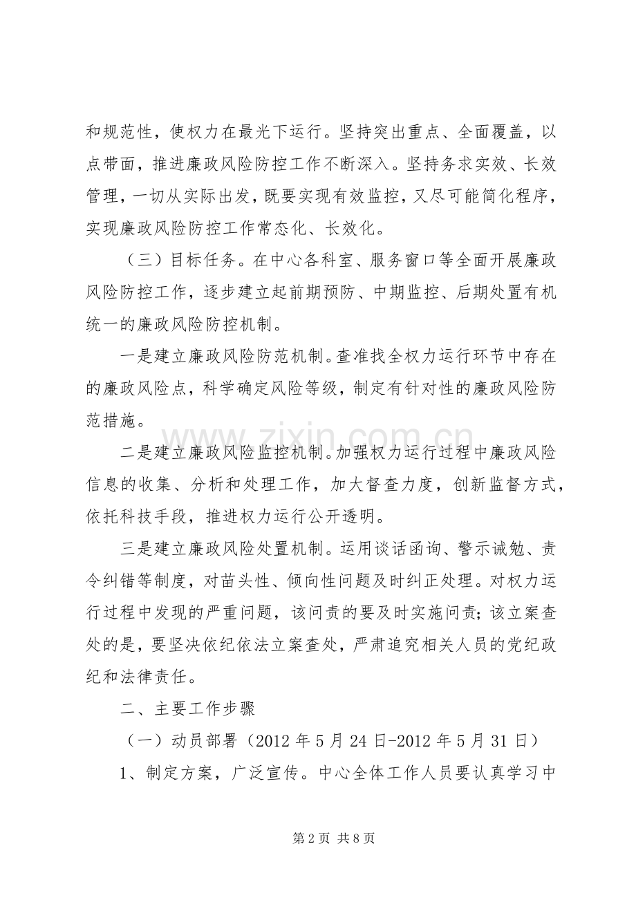 政务中心廉政风险防范实施方案.docx_第2页