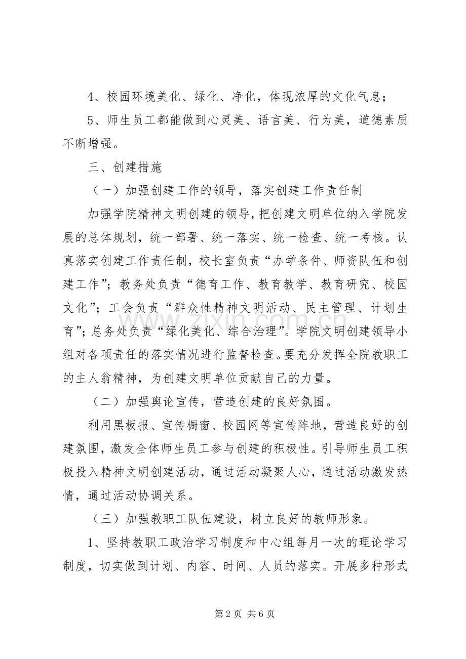 年度学院精神文明创建活动方案.docx_第2页