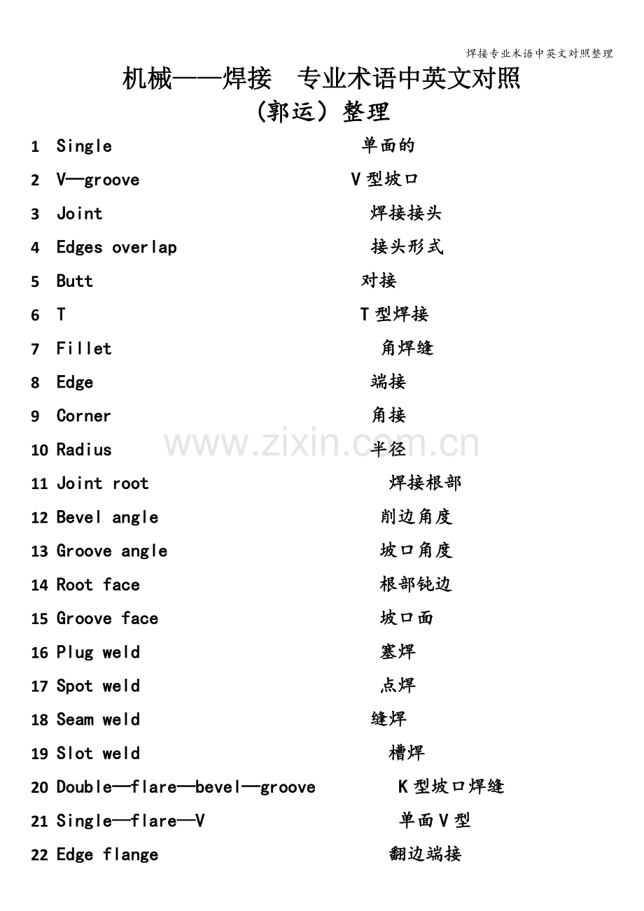 焊接专业术语中英文对照整理.doc_第1页