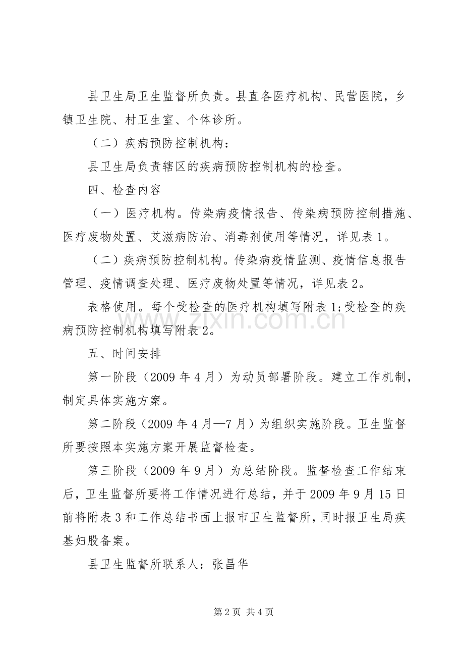 医院卫生监督检查实施方案.docx_第2页
