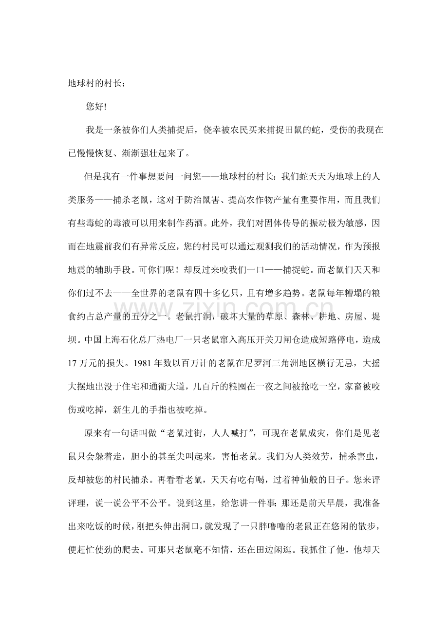 地球村的村长.doc_第1页