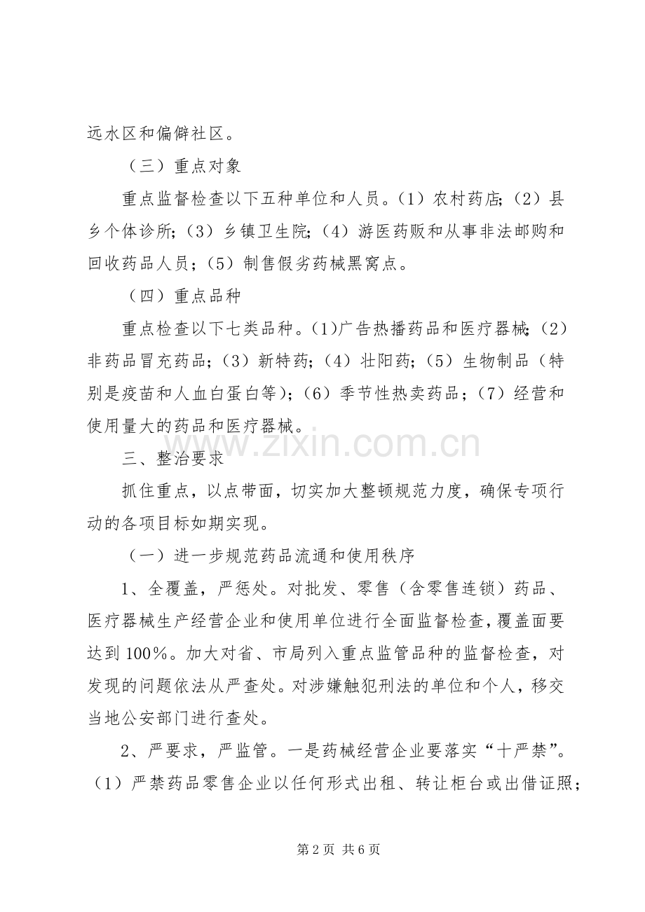推进全县药械安全专项整治行动方案 .docx_第2页