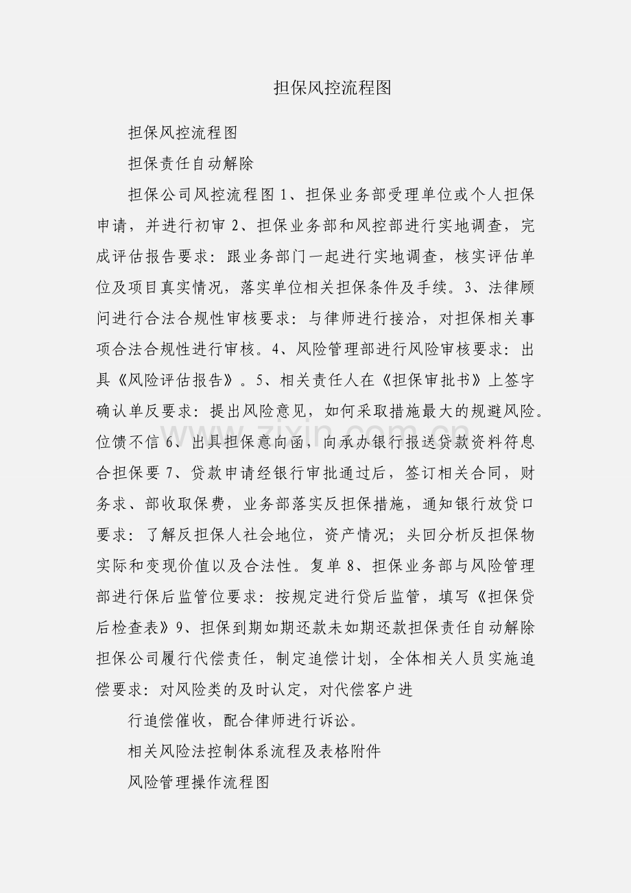 担保风控流程图.docx_第1页