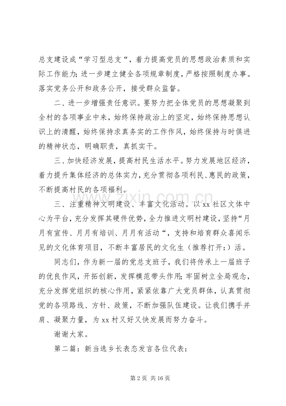 新当选领导表态发言(多篇).docx_第2页