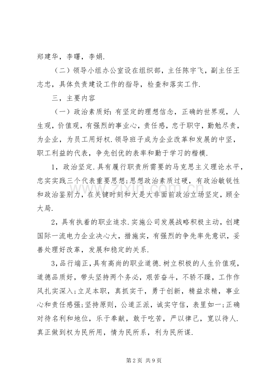 电力局四好领导班子建设方案 .docx_第2页