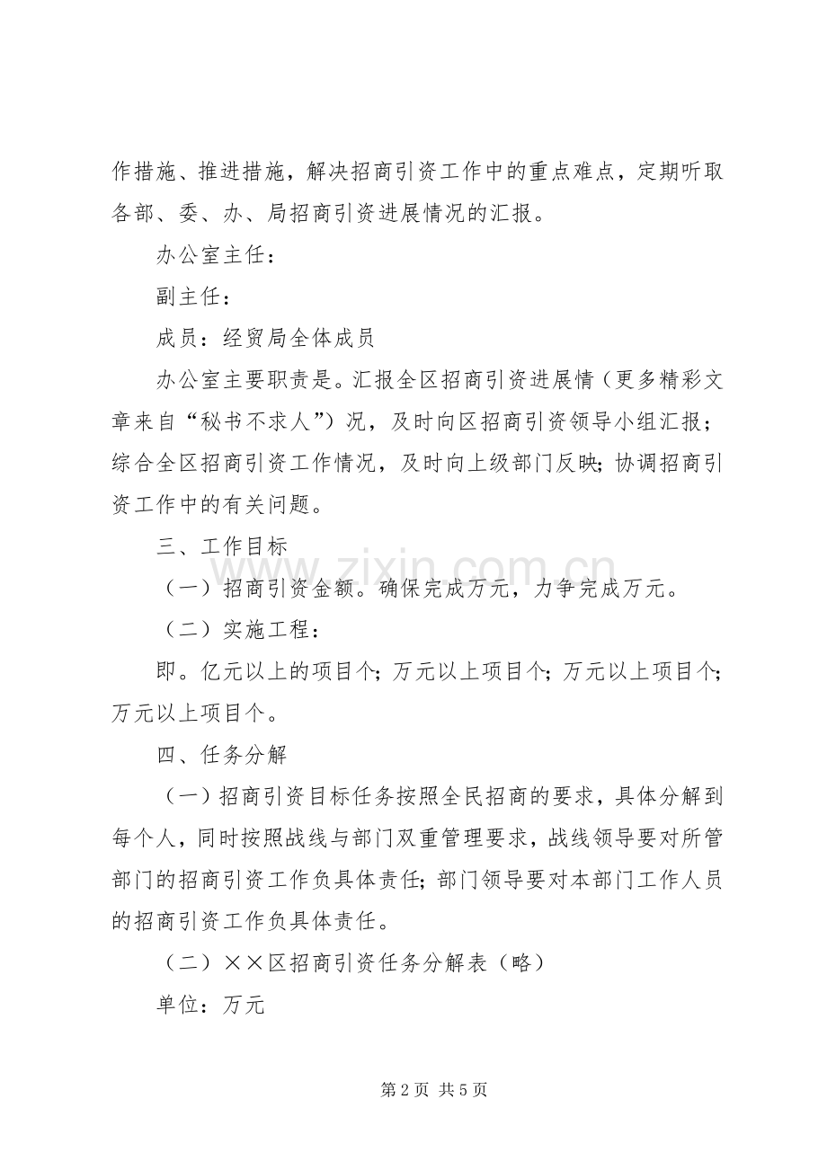X区招商引资工作实施方案.docx_第2页