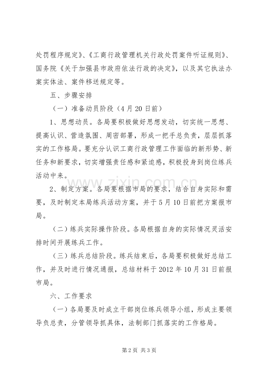 工商局岗位练兵工作实施方案.docx_第2页