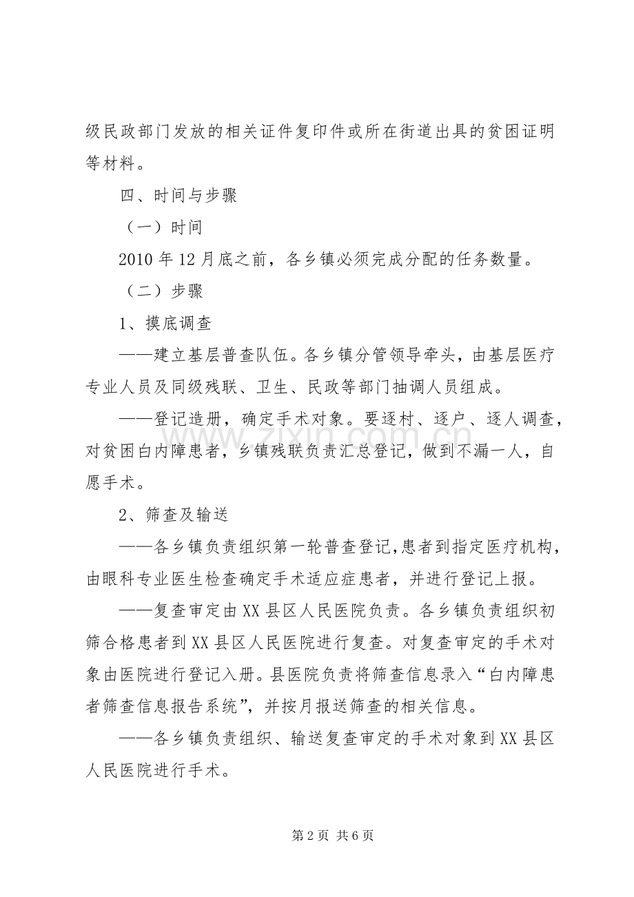 XX县区贫困白内障复明工程方案.docx_第2页