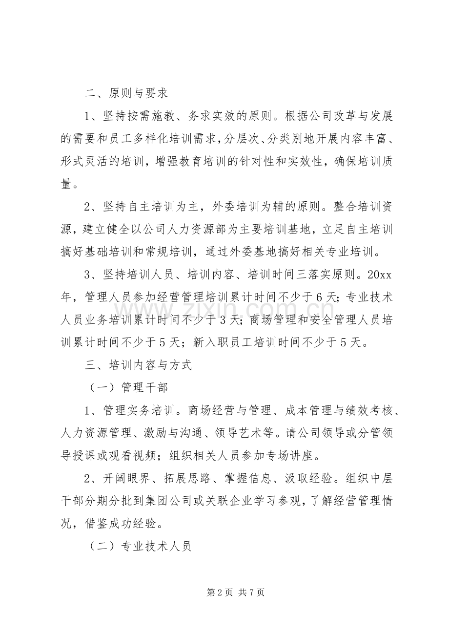 管理人员培训实施方案.docx_第2页