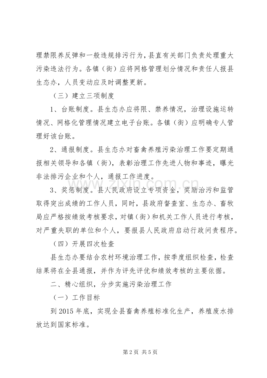 XX县区畜禽养殖污染治理工作方案.docx_第2页
