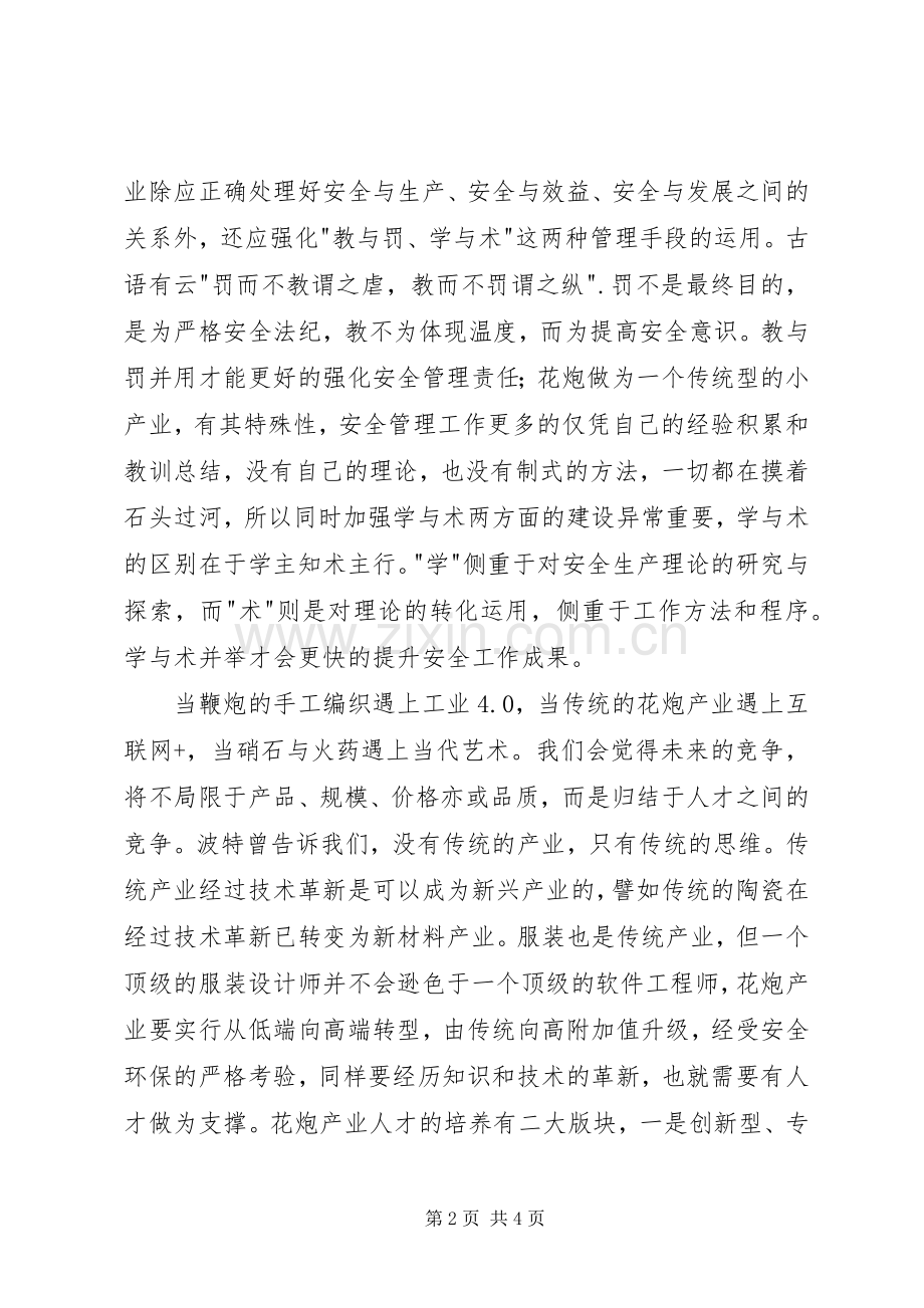 也谈花炮产业发展发言.docx_第2页