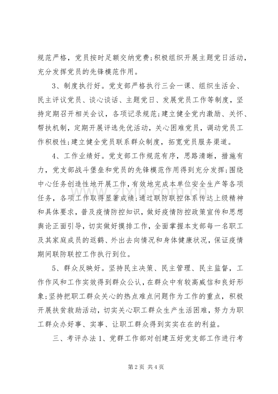 关于五好党支部实施方案.docx_第2页