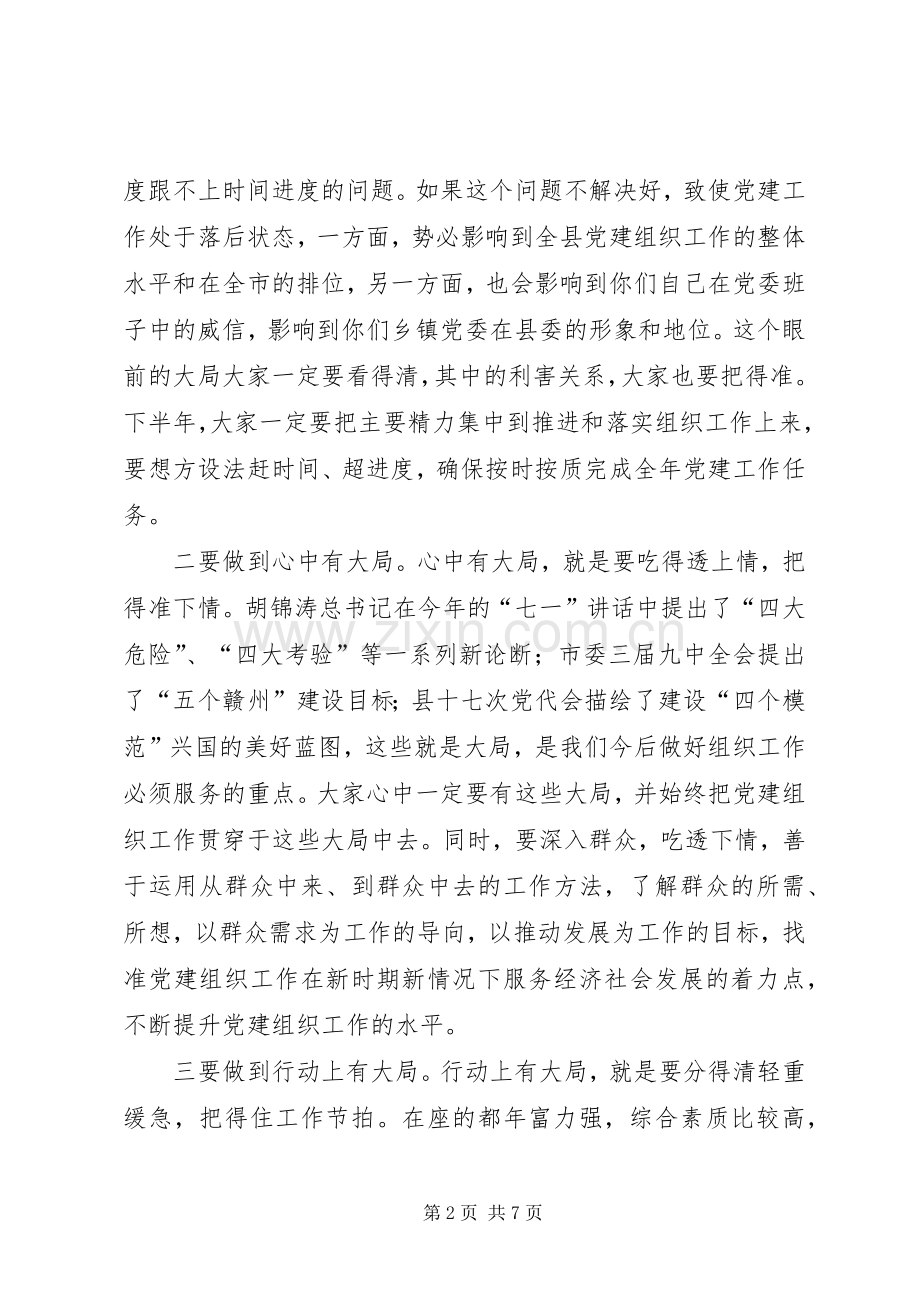 县委常委、组织部长潘贤波同志在全县组织工作调度会上的讲话.docx_第2页