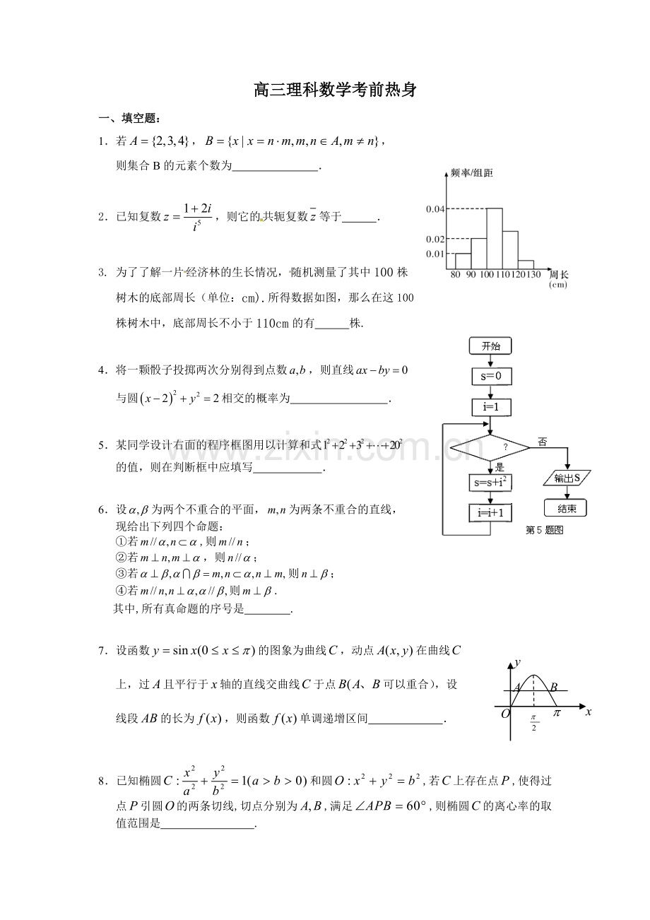]江苏省梁丰高级中学2013届高三数学期末模拟试卷.doc_第1页