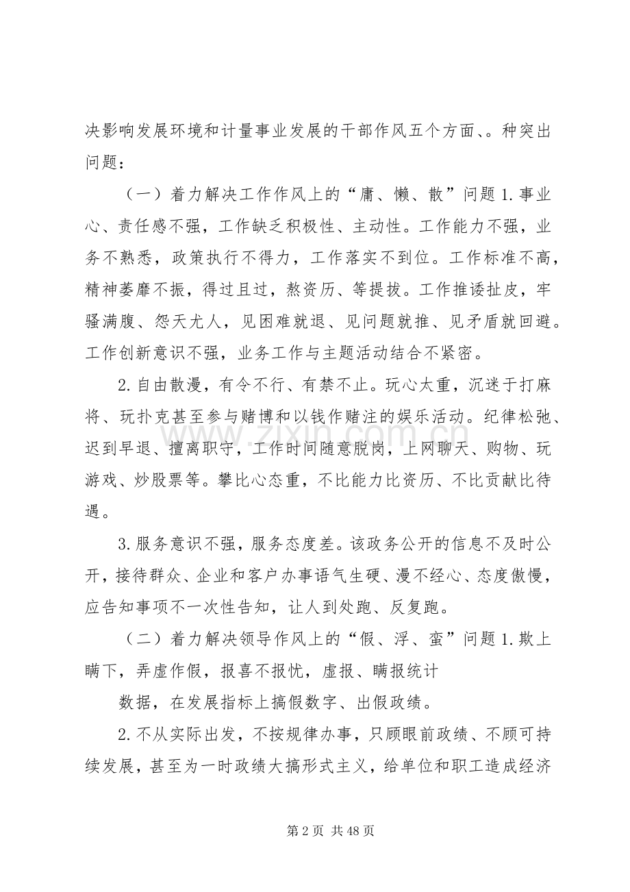 省计量院集中整治影响发展环境的干部作风突出问题活动方案.docx_第2页