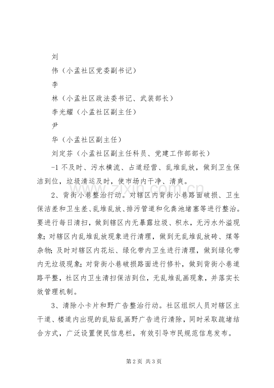 小孟社区XX年“文明在行动·满意在贵州”活动实施方案.docx_第2页