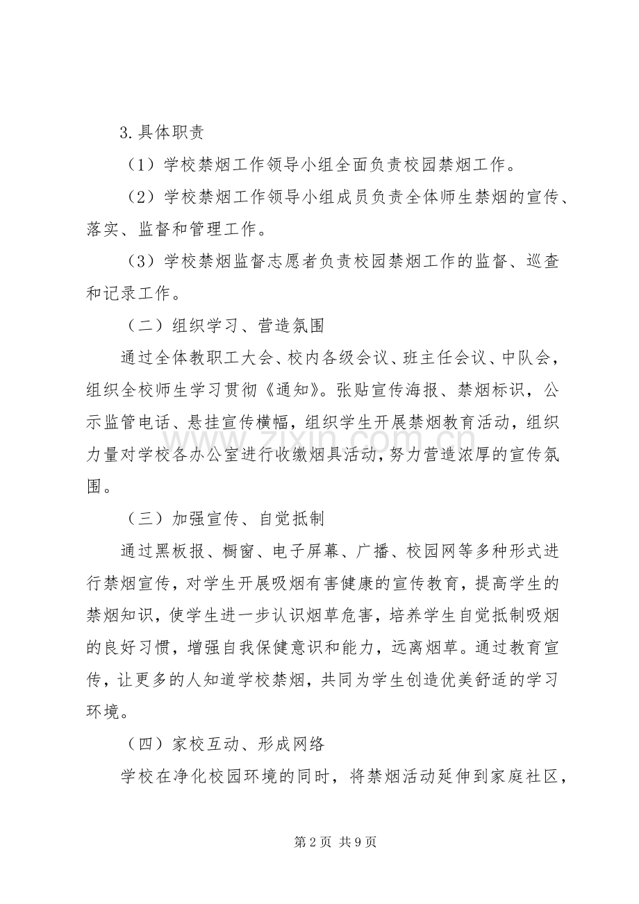 小学禁烟工作方案.docx_第2页