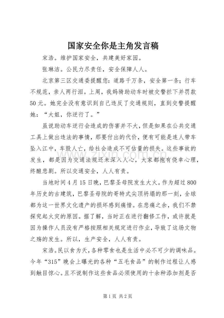 国家安全你是主角发言稿.docx_第1页