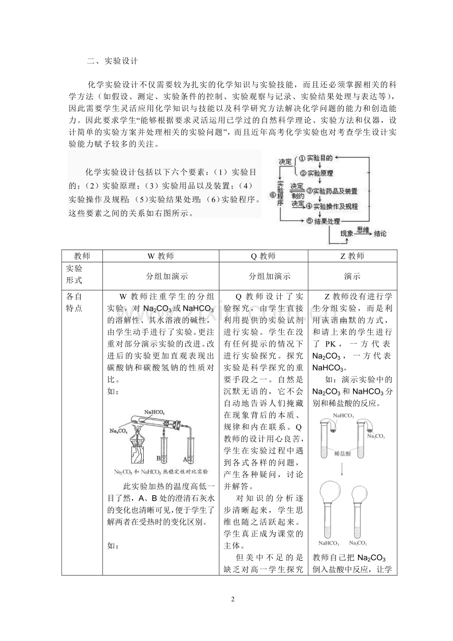由一次同课异构活动谈化学课堂环节的处理(发表).doc_第2页