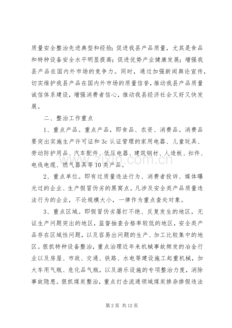 县流通领域食品质量安全专项整治行动实施方案[五篇] .docx_第2页