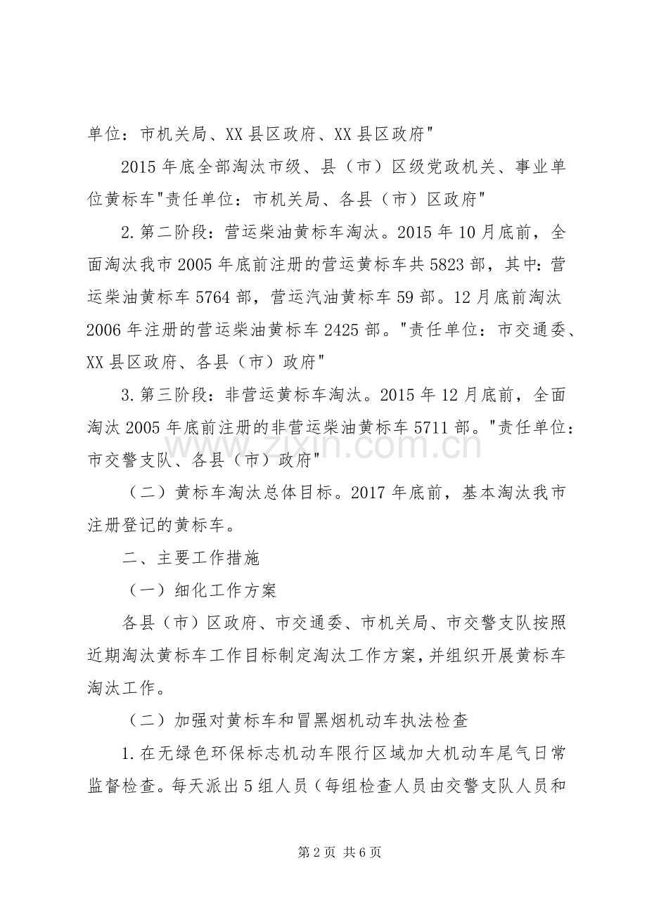XX市XX县区黄标车限行方案 .docx_第2页