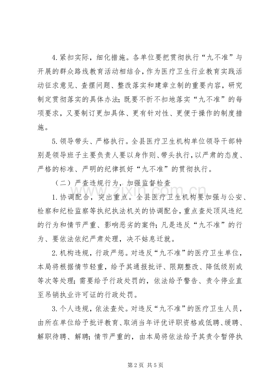 医疗卫生行风建设活动实施方案.docx_第2页