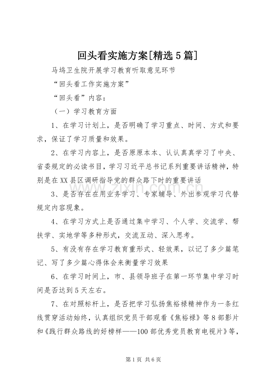 回头看方案[5篇] .docx_第1页