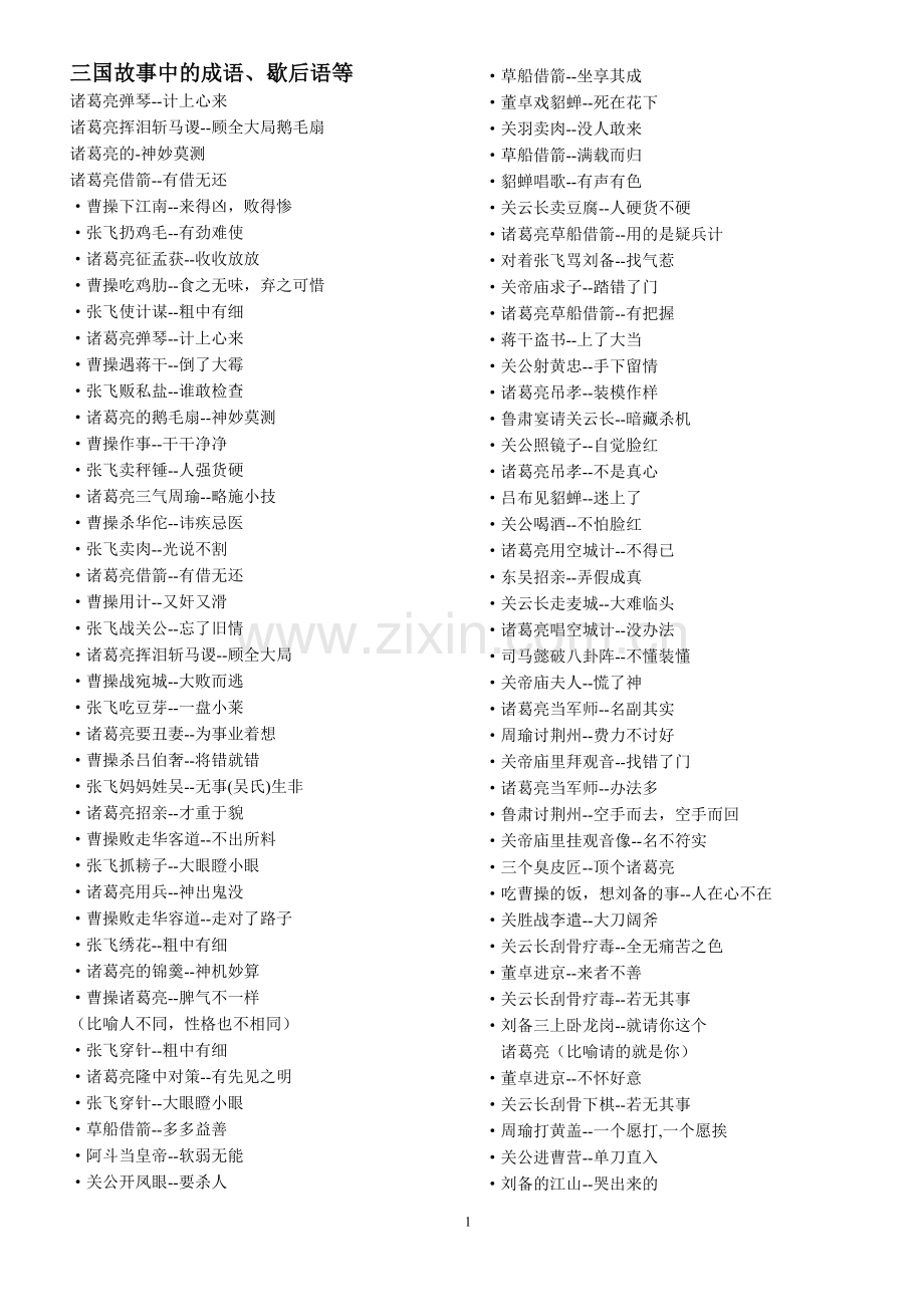 三国故事中的成语(邓梦华).doc_第1页