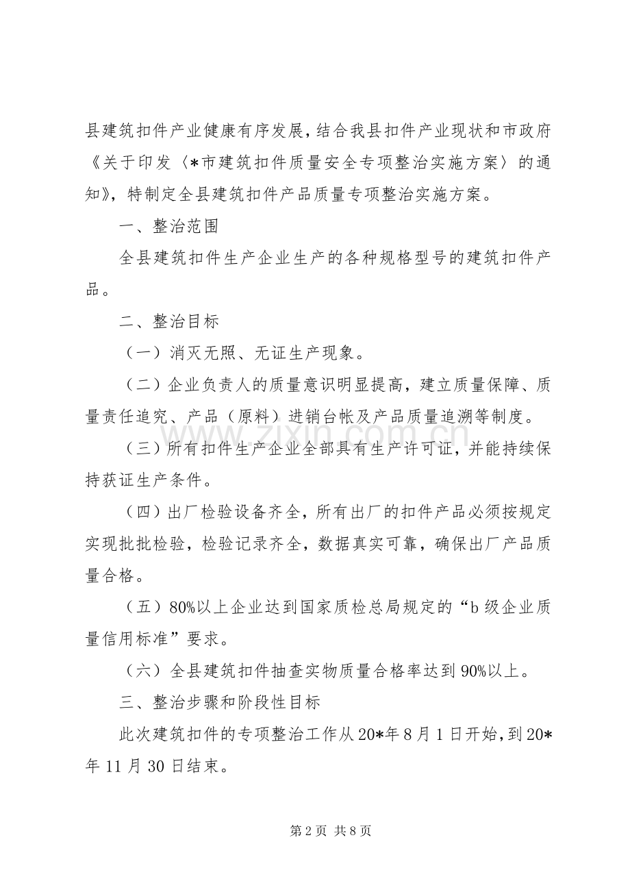 建筑扣件质量安全整治工作实施方案.docx_第2页