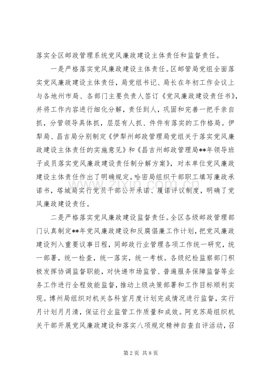 邮政管理系统党风廉政建设工作会议讲话.docx_第2页