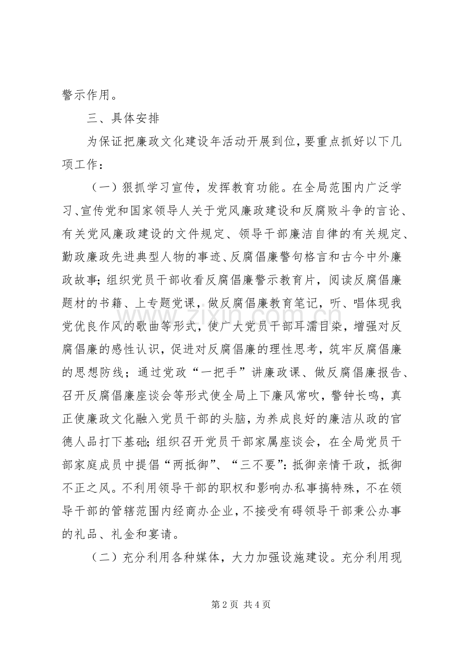 劳保局开展廉政文化建设活动实施方案.docx_第2页