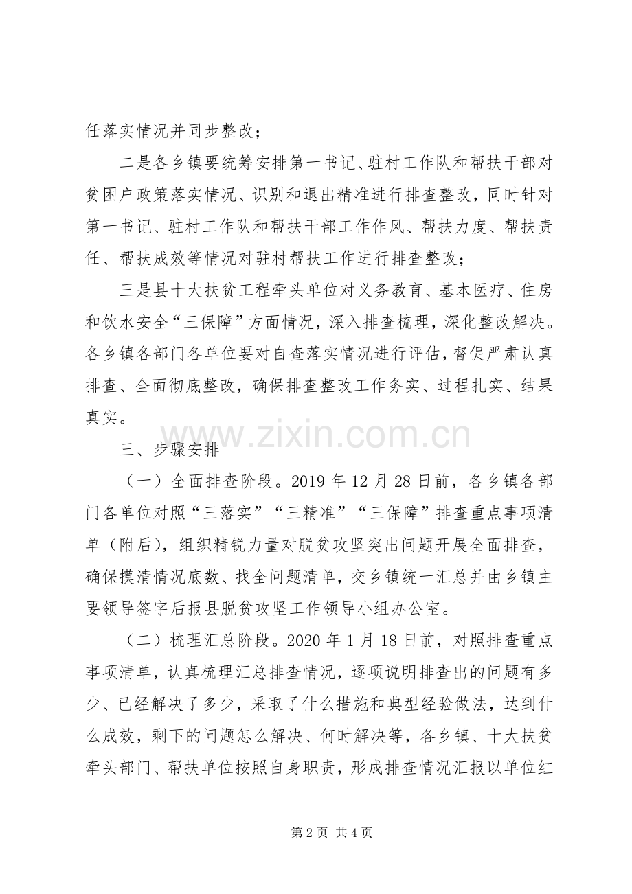XX县脱贫攻坚全面排查整改工作实施方案.docx_第2页