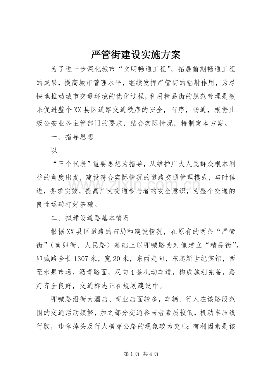 严管街建设方案 .docx_第1页