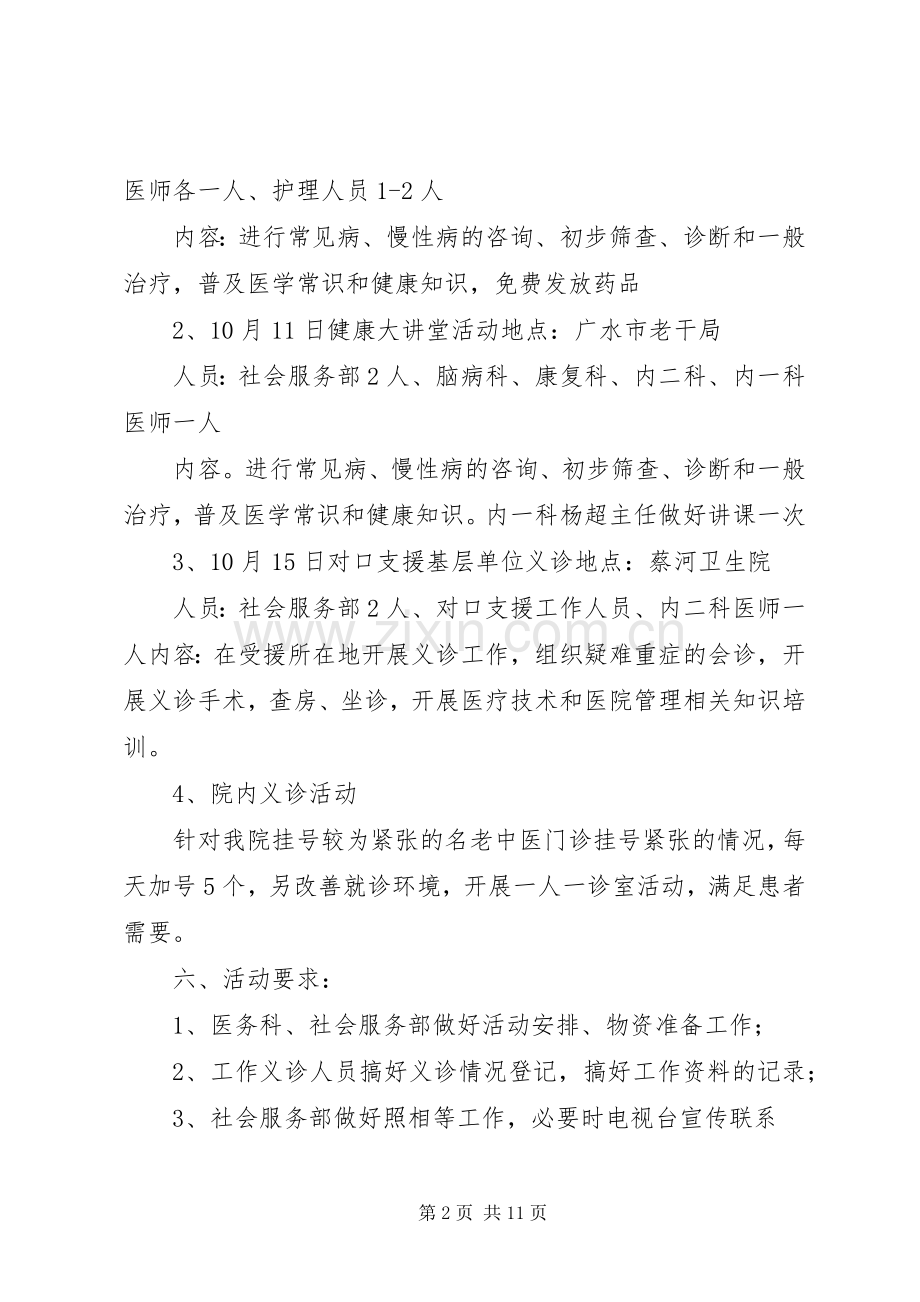中医院医院义诊活动实施方案.docx_第2页