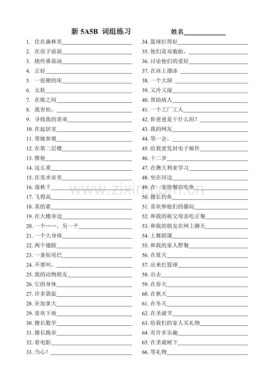 新5A5B词组练习.doc_第1页