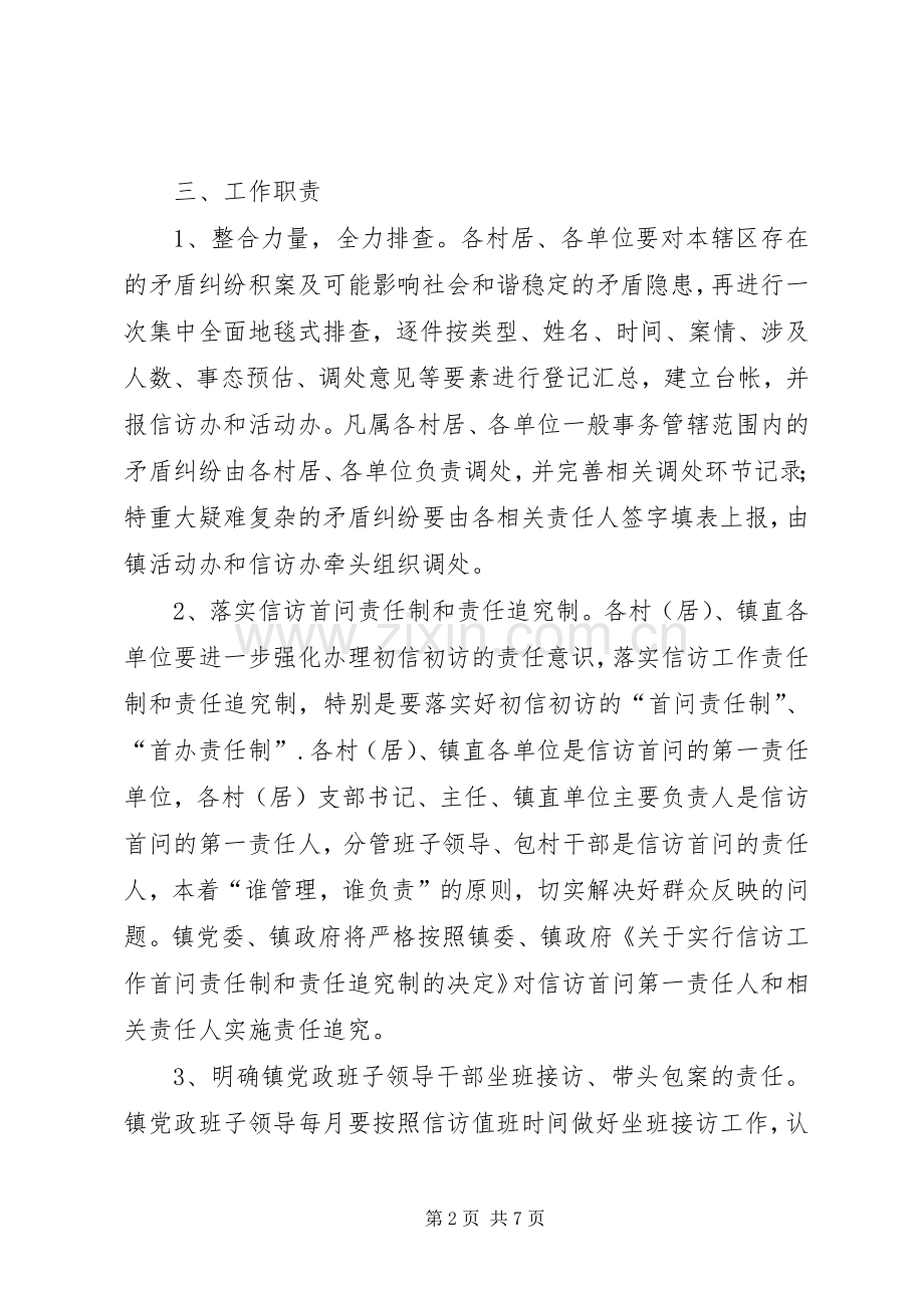 镇解决信访问题专项行动工作实施方案.docx_第2页