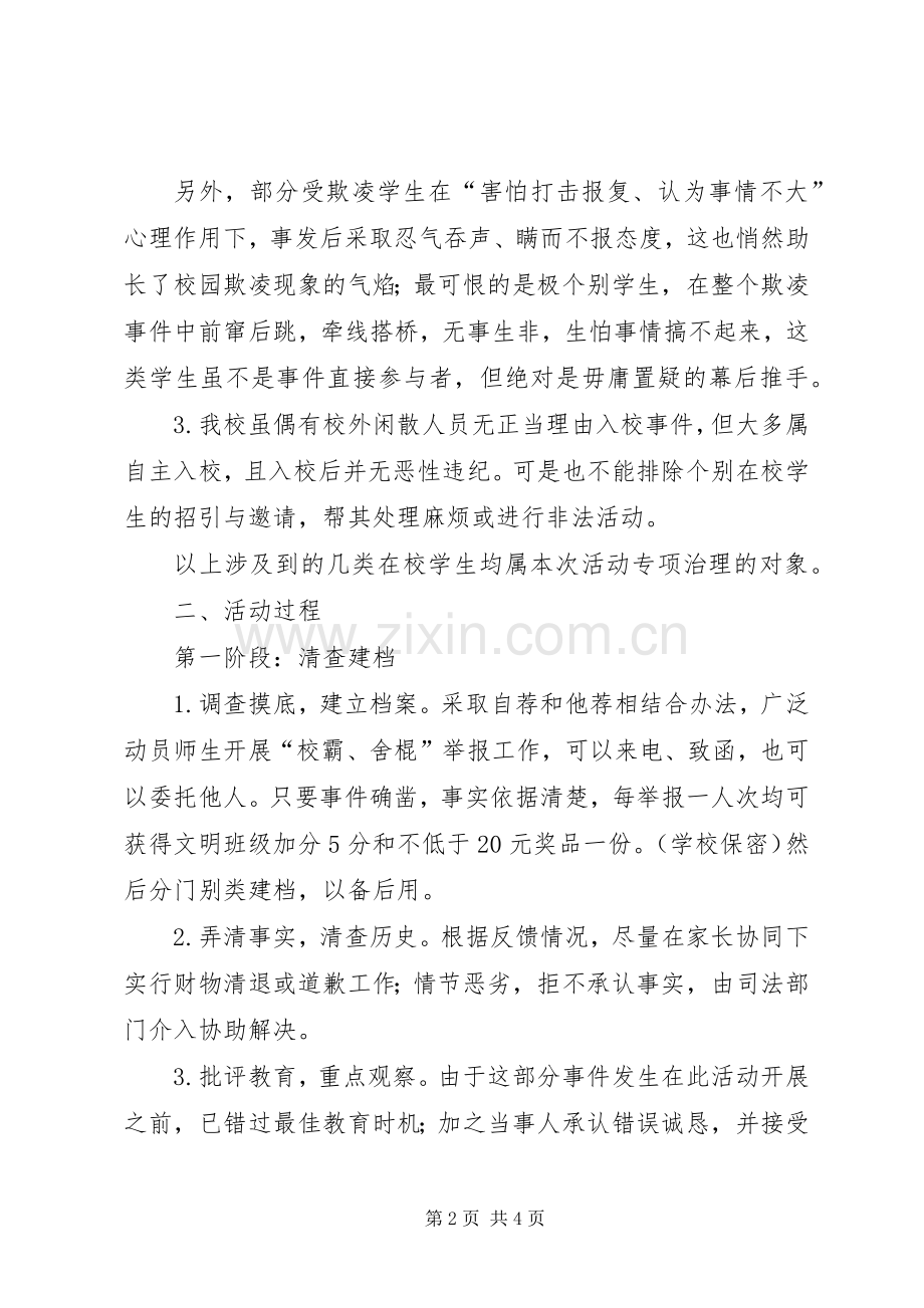 校园欺凌现象专项治理活动实施方案.docx_第2页