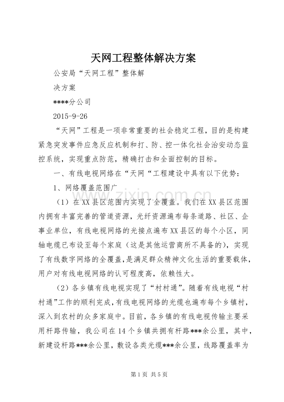 天网工程整体解决实施方案.docx_第1页