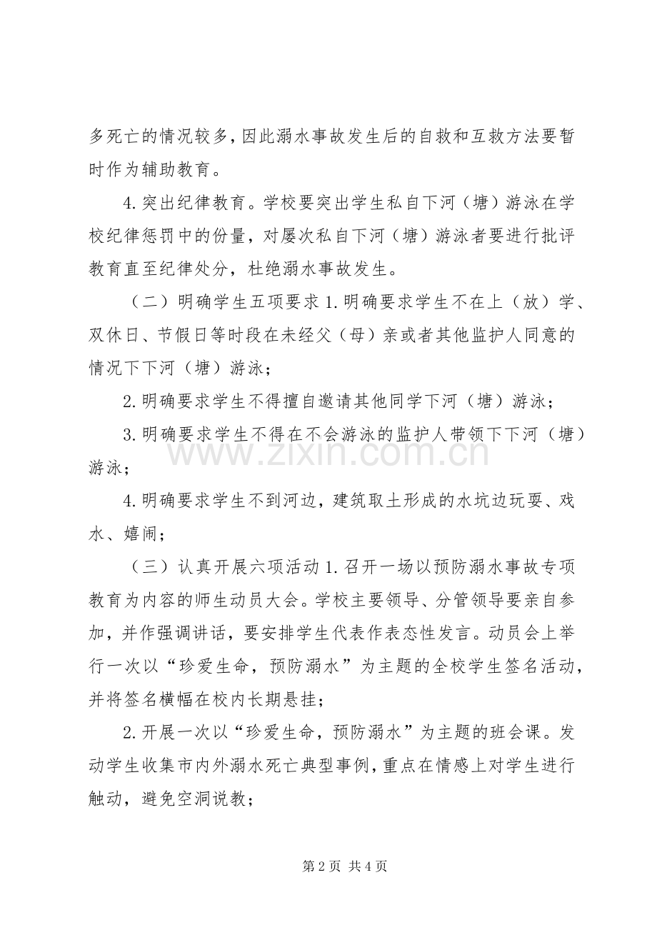 关于在中小学中开展预防溺水事故专项教育活动实施方案.docx_第2页