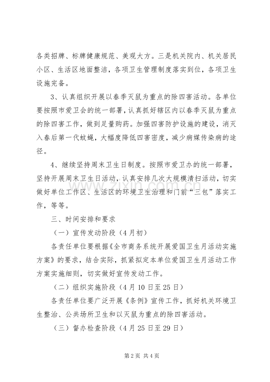 全市商务系统开展爱国卫生月活动方案.docx_第2页