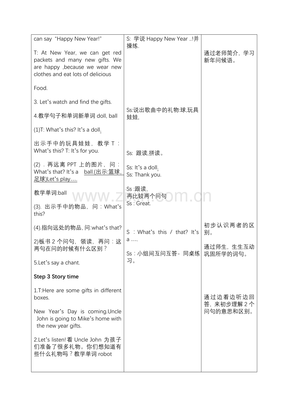 三上Unit8HappyNewYear(表格式教案).doc_第2页
