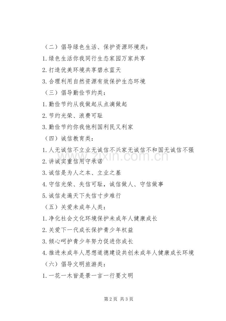 小学创建全国文明城市宣传标语.docx_第2页