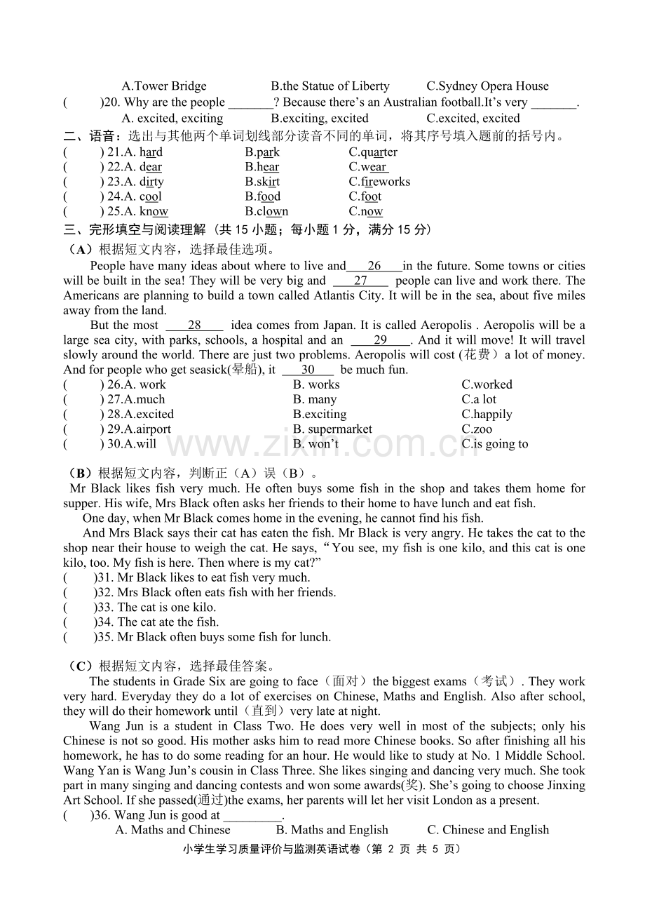 六下适应性练习.doc_第2页