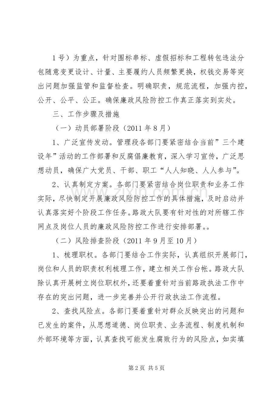 贵阳公路管理局廉政风险防控工作方案.docx_第2页