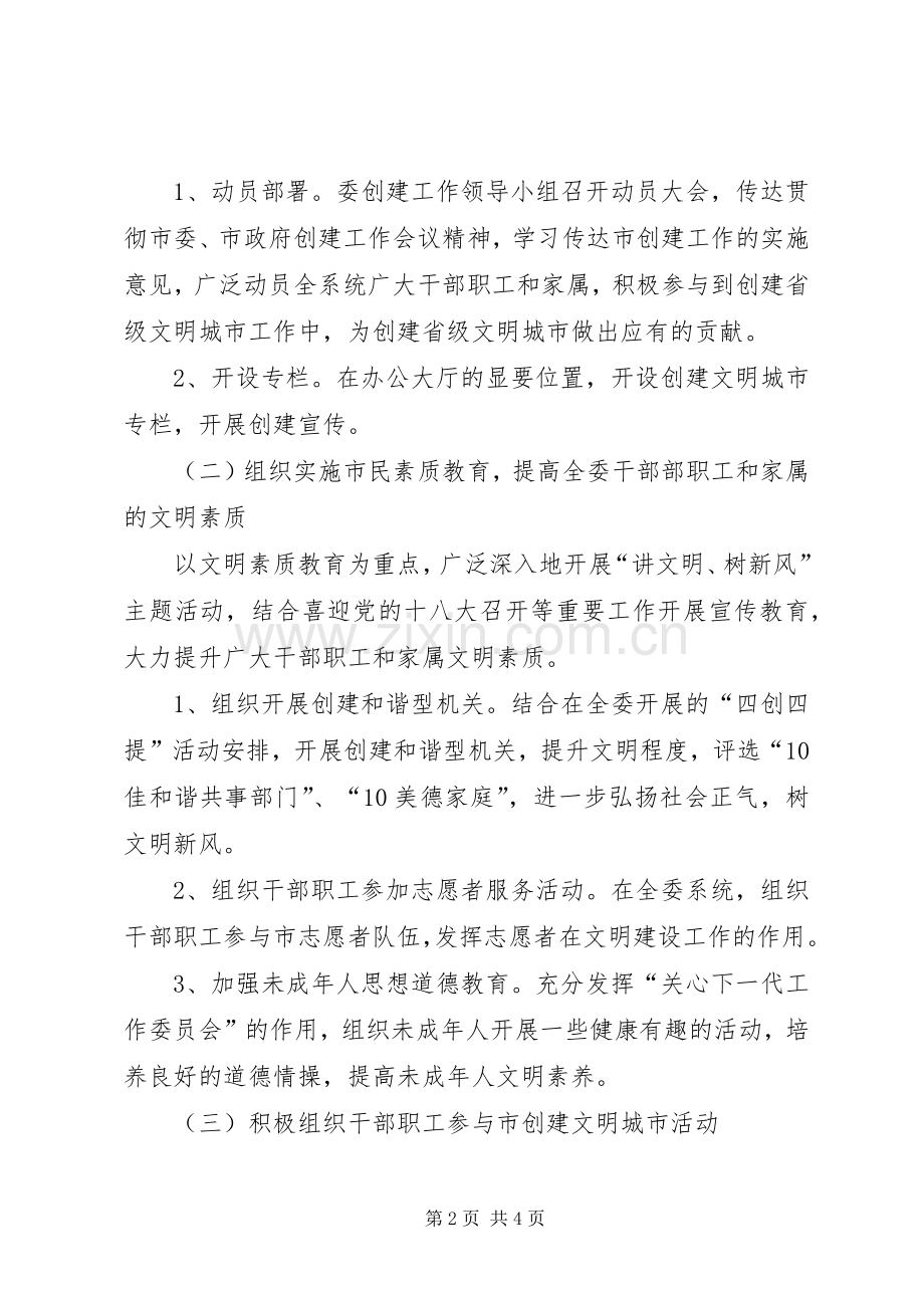 工信委文明城市创建实施方案.docx_第2页