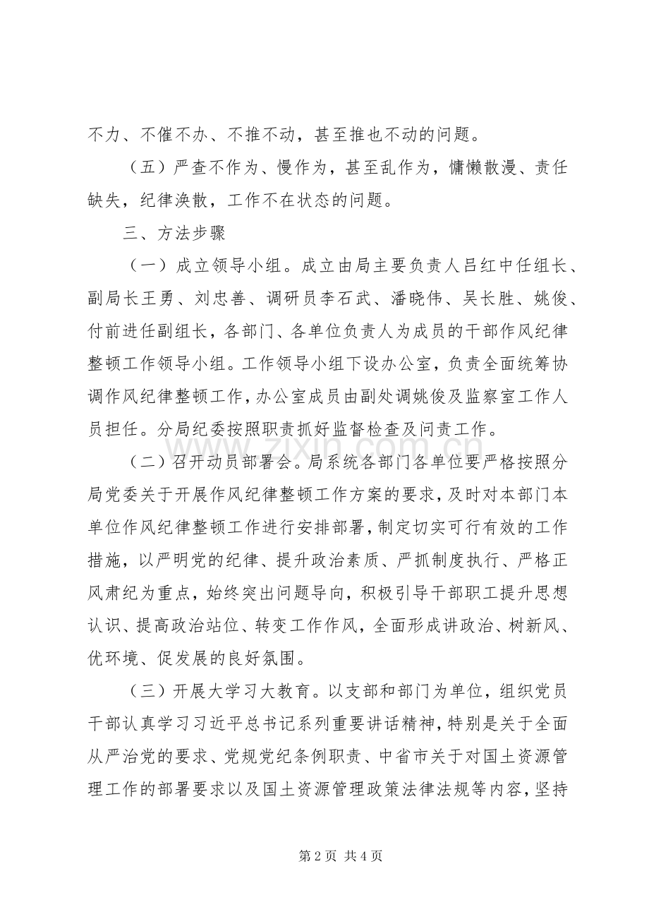 全系统持续开展干部作风纪律整顿工作实施方案.docx_第2页