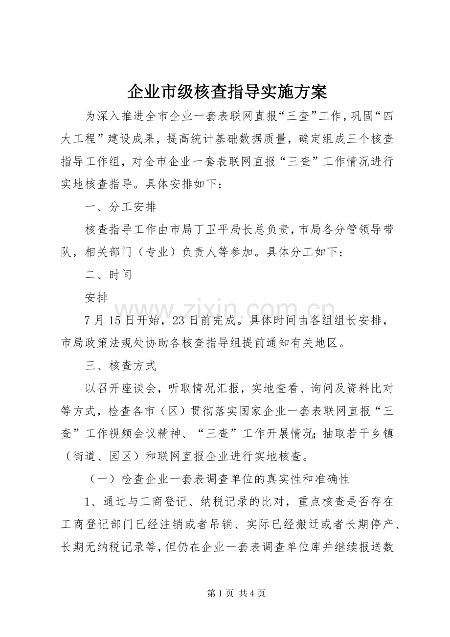 企业市级核查指导方案.docx_第1页