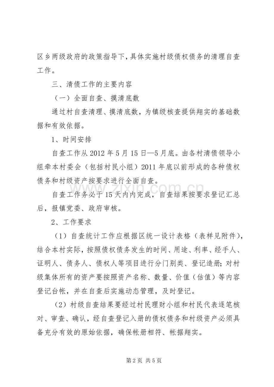 镇委清理村级债务工作实施方案.docx_第2页