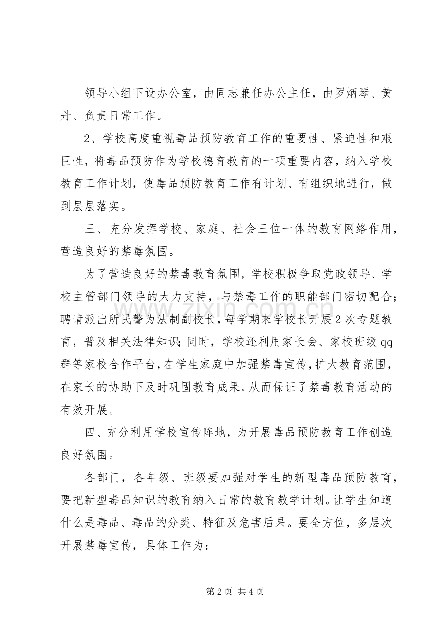 双山小学禁毒宣传活动实施方案.docx_第2页